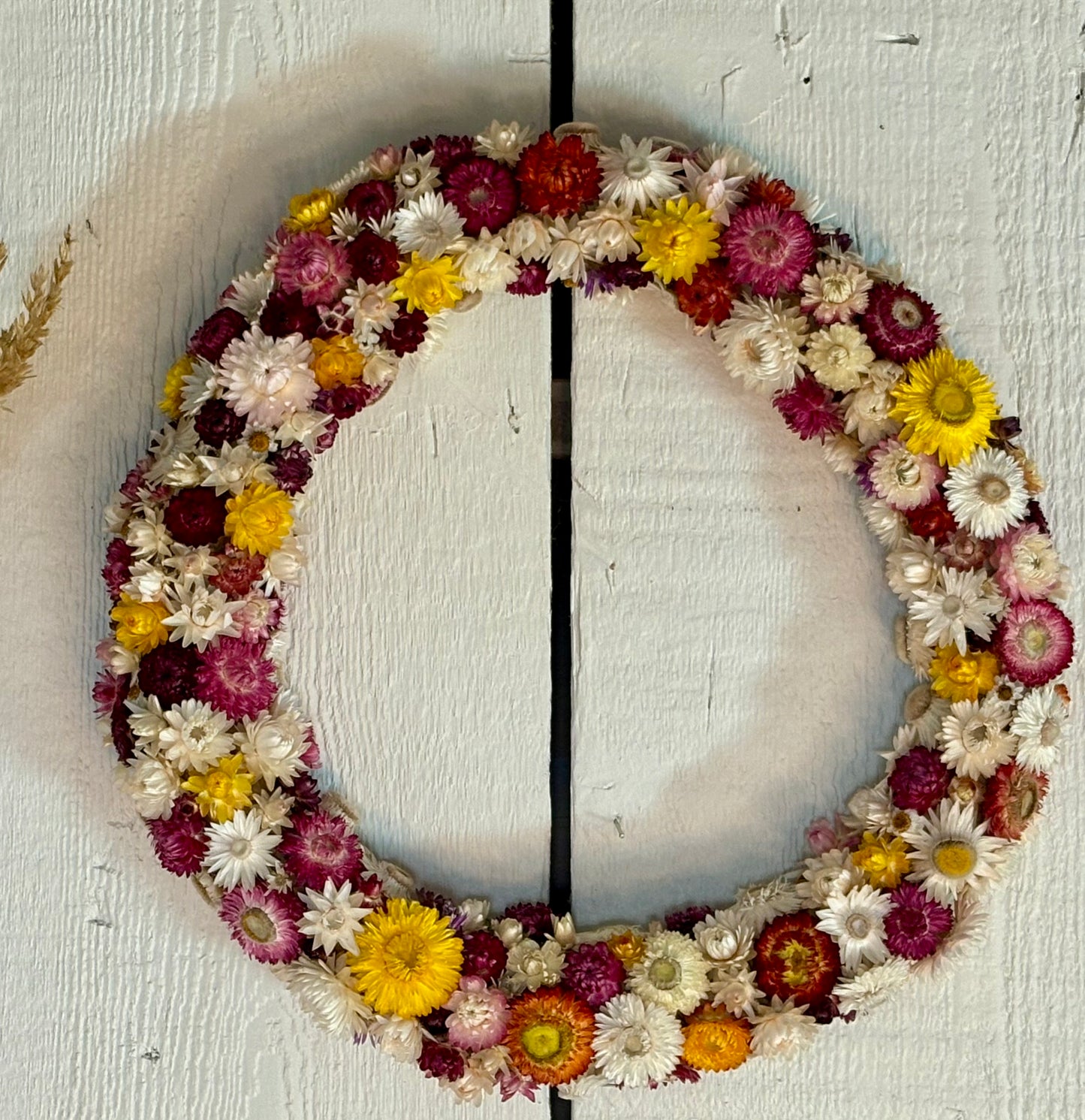 Seasonal dried flower wreaths
