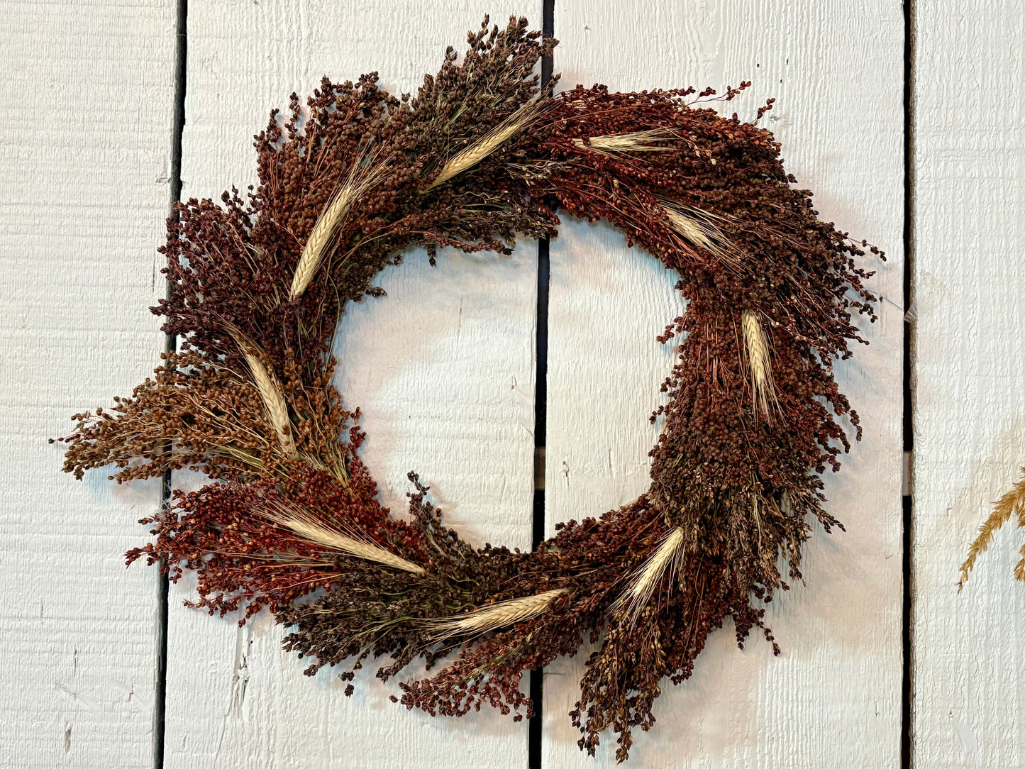 Seasonal dried flower wreaths